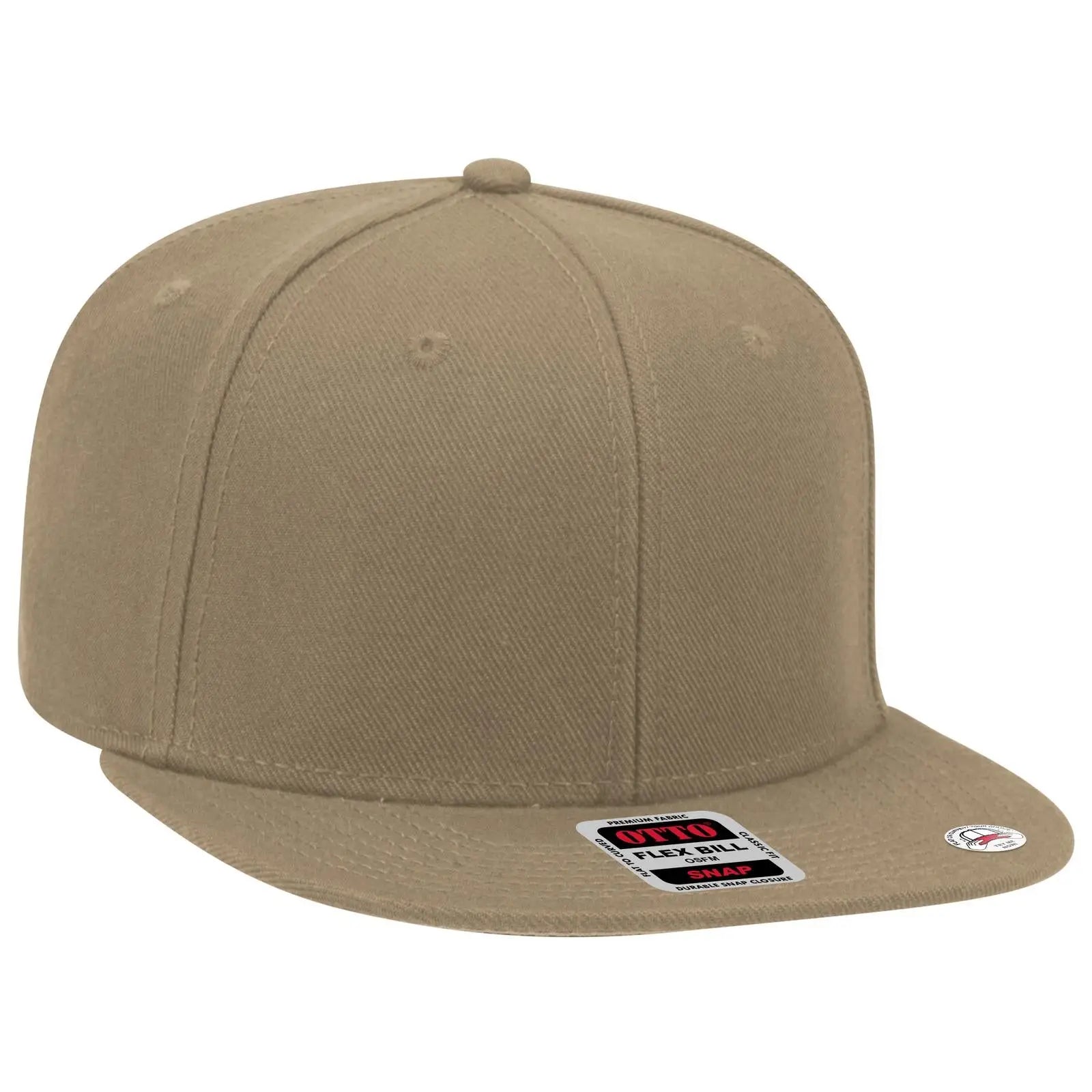 OTTO 148-1267 ’OTTO Snap’ 6 Panel Pro Style Snapback Cap - Khaki - Khaki / 6 1/2’’ - 7 5/8’’