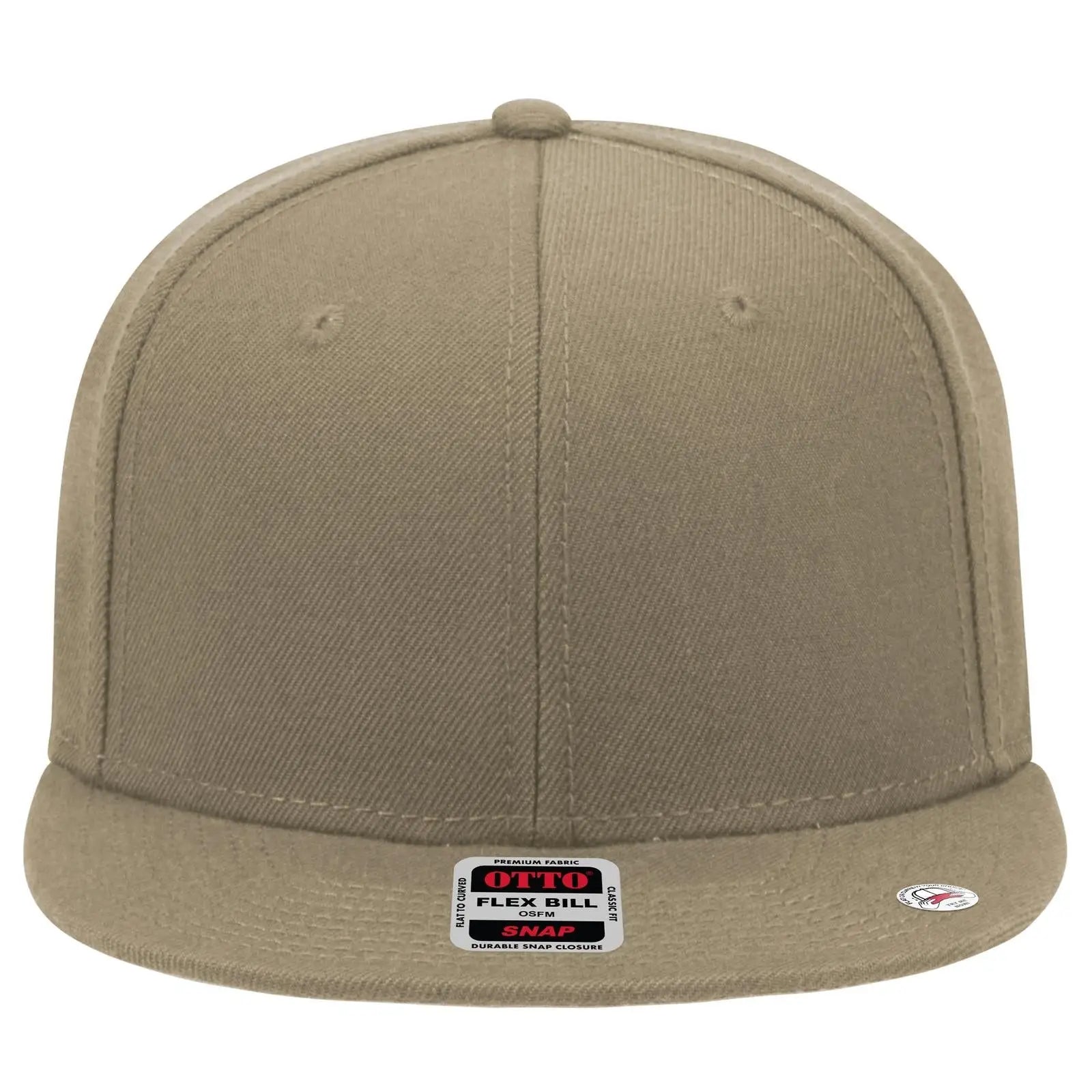OTTO 148-1267 ’OTTO Snap’ 6 Panel Pro Style Snapback Cap - Khaki - Khaki / 6 1/2’’ - 7 5/8’’