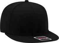 OTTO 148-1267 Snap 6 Panel Mid Profile Snapback Hat - Black - Black / One Size Fits Most