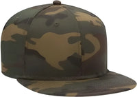 OTTO 148-1274 OTTO Snap Camouflage 6 Panel Mid Profile Snapback Cap - Black Dark Green Brown - Black Brown / One Size