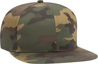 OTTO 148-1274 OTTO Snap Camouflage 6 Panel Mid Profile Snapback Cap - Dark Green Brown - Forest Brown / One Size Fits