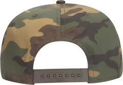 OTTO 148-1274 OTTO Snap Camouflage 6 Panel Mid Profile Snapback Cap - Dark Green Brown - Forest Brown / One Size Fits