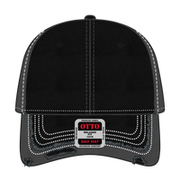 OTTO 149-1091 6 Panel Low Profile Dad Cap - Blk/Blk/Ch.Gry - Blk/Blk/Ch.Gry / 6 1/2’’ - 7 5/8’’