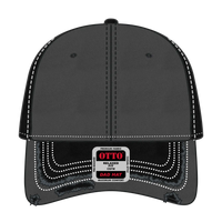 OTTO 149-1091 6 Panel Low Profile Dad Cap - Blk/Ch.Gry/Blk - Blk/Ch.Gry/Blk / 6 1/2’’ - 7 5/8’’
