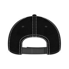 OTTO 149-1091 6 Panel Low Profile Dad Cap - Blk/Ch.Gry/Blk - Blk/Ch.Gry/Blk / 6 1/2’’ - 7 5/8’’