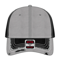 OTTO 149-1091 6 Panel Low Profile Dad Cap - Blk/Gry/Blk - Blk/Gry/Blk / 6 1/2’’ - 7 5/8’’