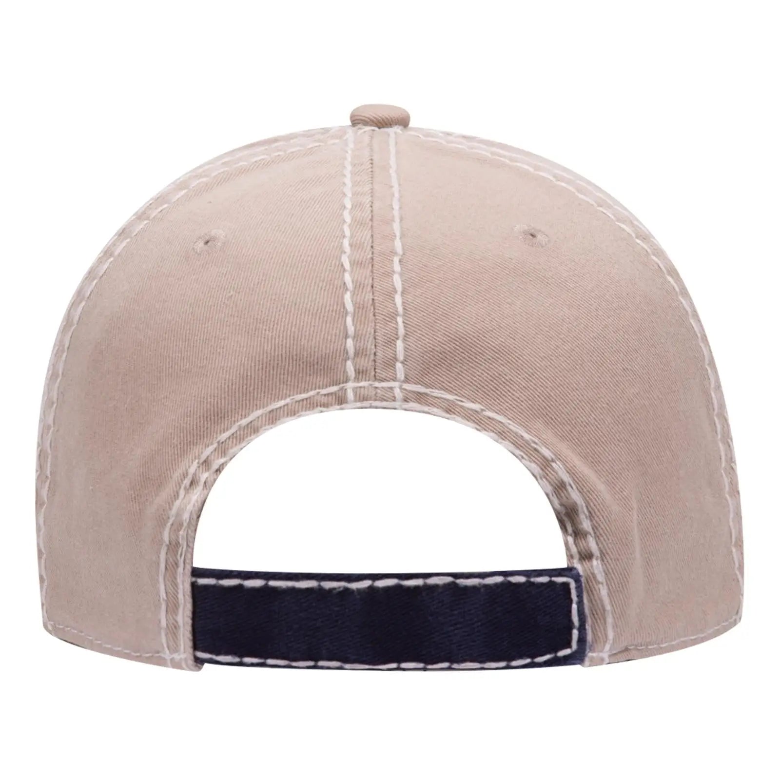 OTTO 149-1091 6 Panel Low Profile Dad Cap - Nvy/Nvy/Kha - Nvy/Nvy/Kha / 6 1/2’’ - 7 5/8’’
