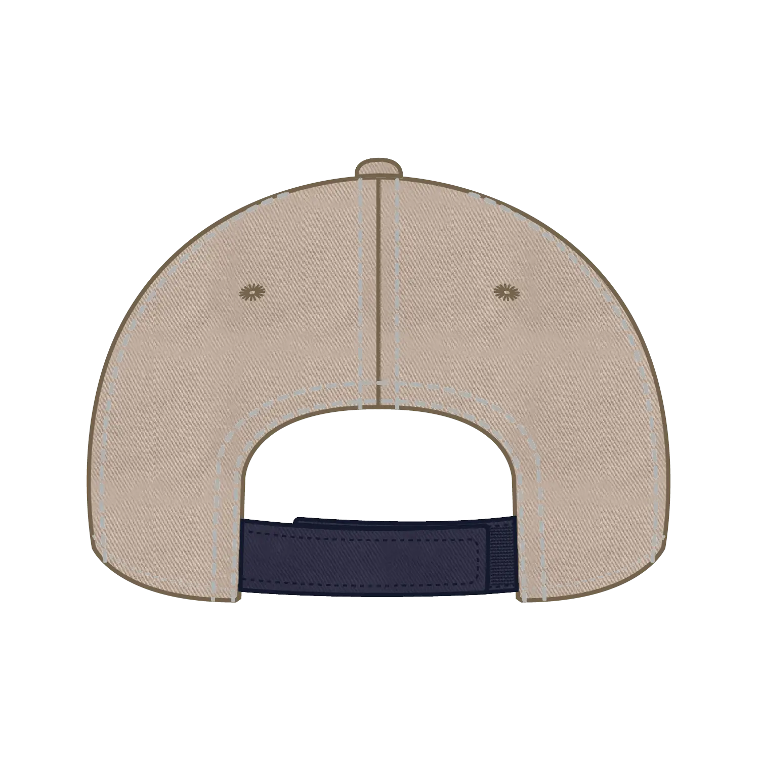 OTTO 149-1091 6 Panel Low Profile Dad Cap - Nvy/Nvy/Kha - Nvy/Nvy/Kha / 6 1/2’’ - 7 5/8’’