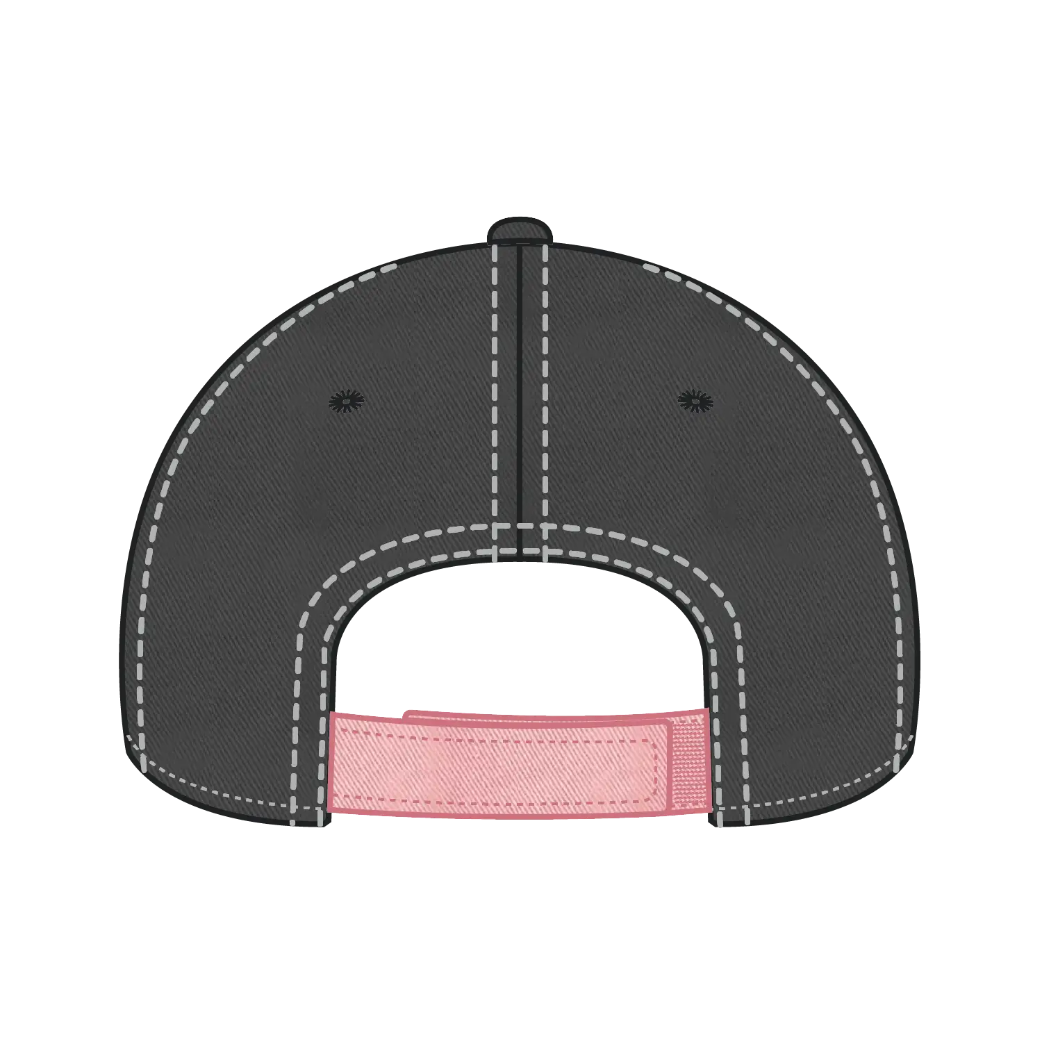 OTTO 149-1091 6 Panel Low Profile Dad Cap - Pnk/Pnk/Ch.Gry - Pnk/Pnk/Ch.Gry / 6 1/2’’ - 7 5/8’’