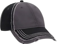 OTTO 149-1091 6 Panel Low Profile Dad Hat - Black Charcoal Black - Black Dark Gray / One Size Fits Most