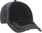 OTTO 149-1091 6 Panel Low Profile Dad Hat - Black Black Charcoal - Black Dark Gray / One Size Fits Most