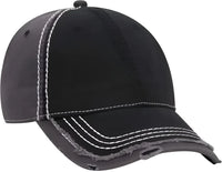 OTTO 149-1091 6 Panel Low Profile Dad Hat - Black Black Charcoal - Black Dark Gray / One Size Fits Most
