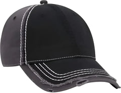 OTTO 149-1091 6 Panel Low Profile Dad Hat - Black Black Charcoal - Black Dark Gray / One Size Fits Most