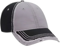 OTTO 149-1091 6 Panel Low Profile Dad Hat - Black Gray Black - Black Gray / One Size Fits Most