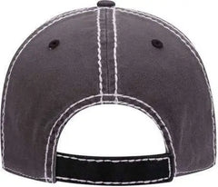 OTTO 149-1091 6 Panel Low Profile Dad Hat - Charcoal Pnk Charcoal - Khaki Dark Gray / One Size Fits Most