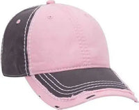 OTTO 149-1091 6 Panel Low Profile Dad Hat - Charcoal Pnk Charcoal - Khaki Dark Gray / One Size Fits Most