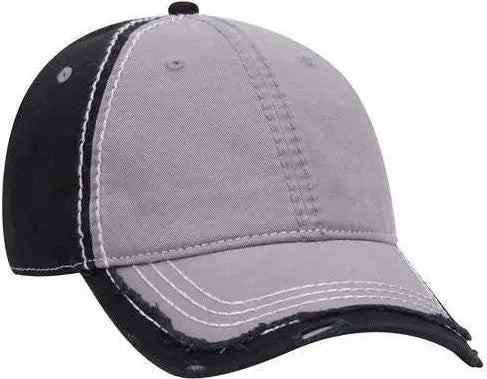 OTTO 149-1091 6 Panel Low Profile Dad Hat - Gray Gray Black - Gray Black / One Size Fits Most
