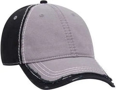 OTTO 149-1091 6 Panel Low Profile Dad Hat - Gray Gray Black - Gray Black / One Size Fits Most