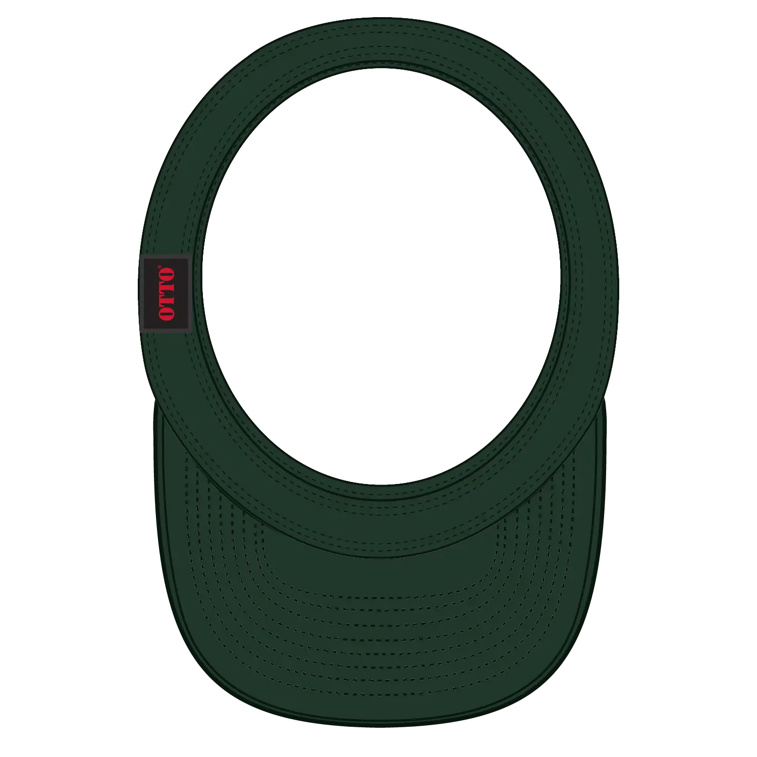 OTTO 15-279 ’OTTO Flex’ Fitted Sun Visor - Dk. Green - Dk. Green / 7 3/8’’ - 7 5/8’’
