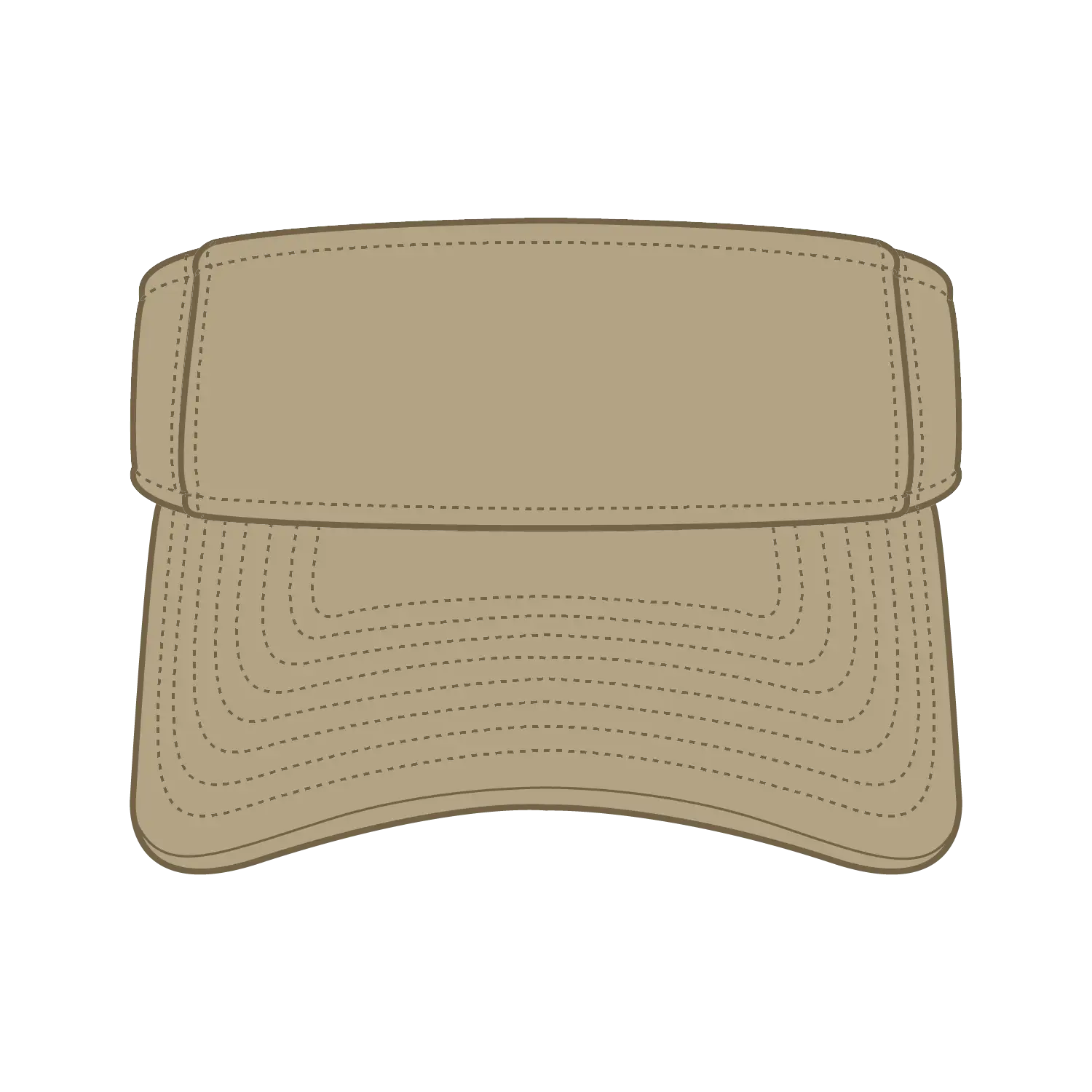 OTTO 15-279 ’OTTO Flex’ Fitted Sun Visor - Khaki - Khaki / 7 3/8’’ - 7 5/8’’