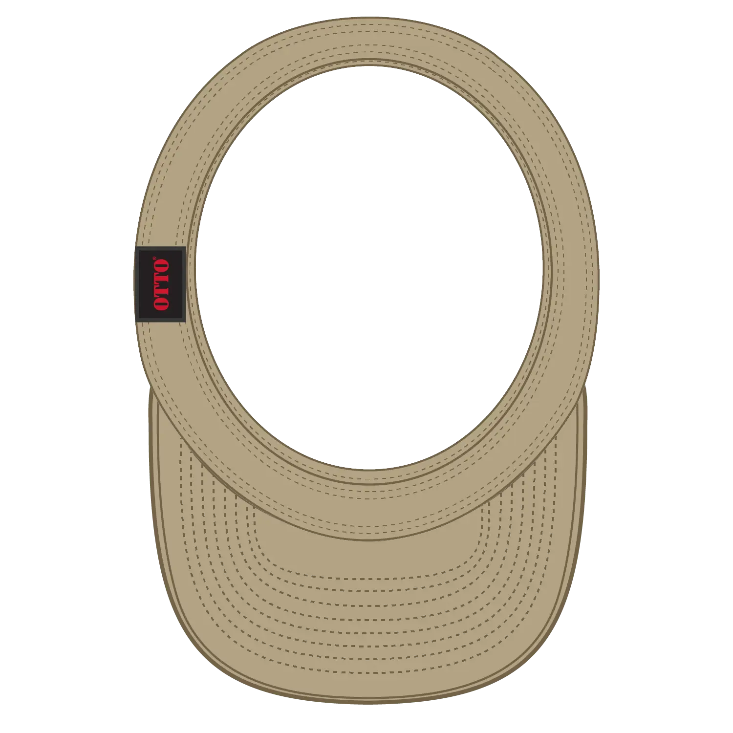 OTTO 15-279 ’OTTO Flex’ Fitted Sun Visor - Khaki - Khaki / 7 3/8’’ - 7 5/8’’