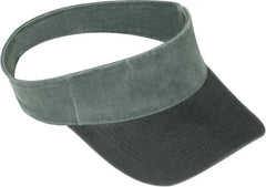 OTTO 15-280 100% Cotton Twill Youth Sun Visor - Black Dark Green - Black Forest / One Size Fits Most