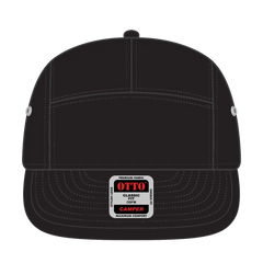 OTTO 151-1098 5 Panel Camper Cap - Black - Black / 6 1/2’’ - 7 5/8’’