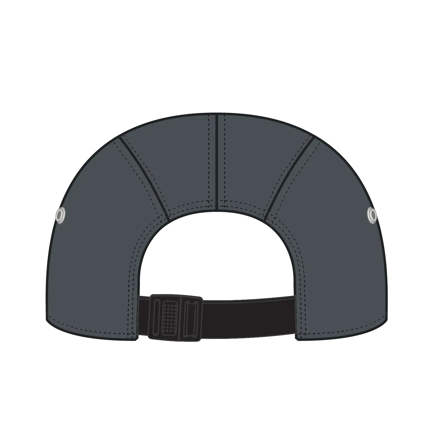 OTTO 151-1098 5 Panel Camper Cap - Char. Gray - Char. Gray / 6 1/2’’ - 7 5/8’’