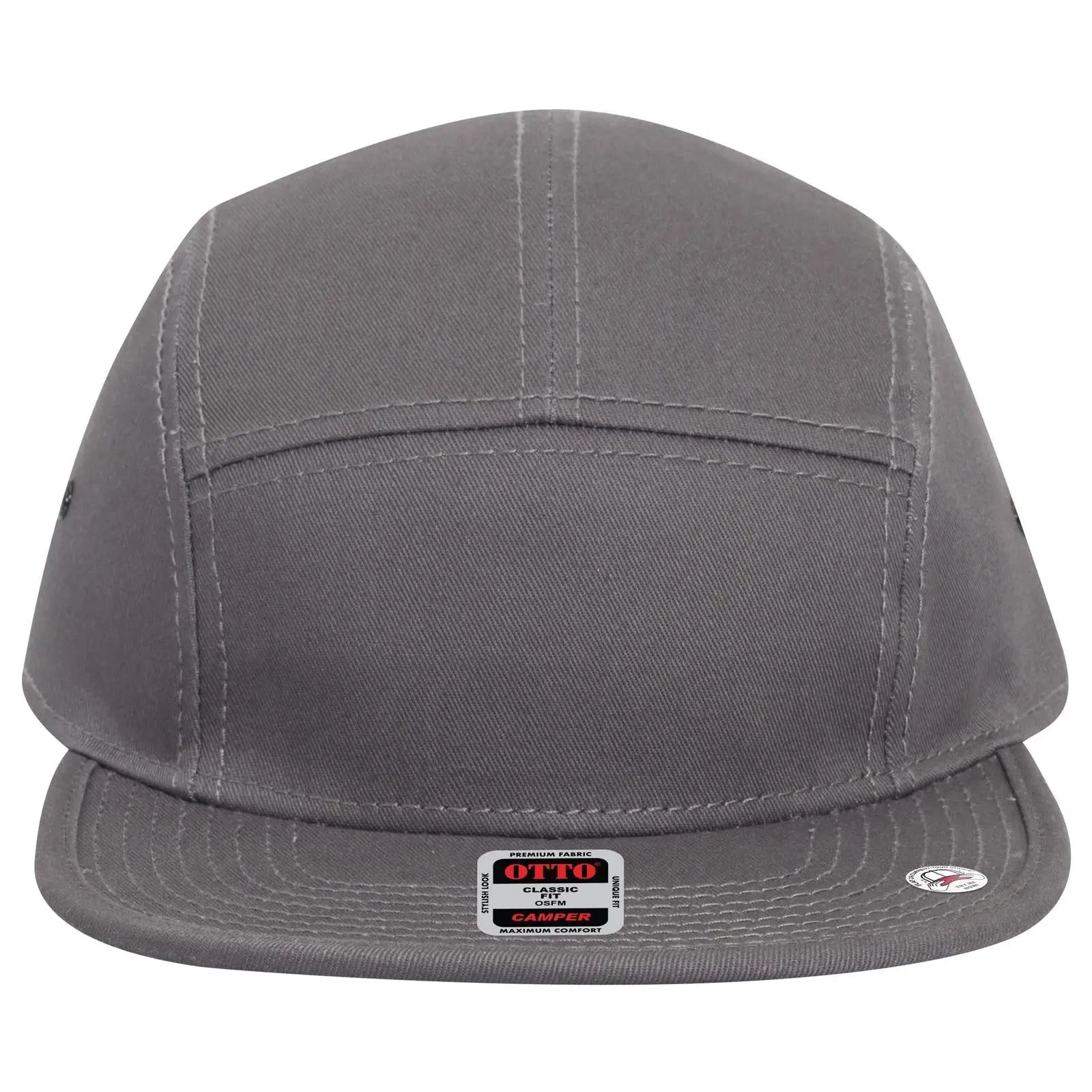 OTTO 151-1098 5 Panel Camper Cap - Char. Gray - Char. Gray / 6 1/2’’ - 7 5/8’’