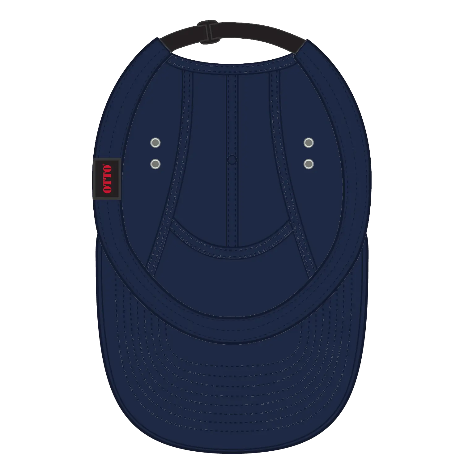 OTTO 151-1098 5 Panel Camper Cap - Navy - Navy / 6 1/2’’ - 7 5/8’’