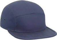 OTTO 151-1098 Superior Cotton Twill Square Flat Visor w/ Binding Trim 5 Panel Camper Hat - Navy - Navy / One Size Fits