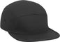 OTTO 151-1098 Superior Cotton Twill Square Flat Visor w/ Binding Trim 5 Panel Camper Hat - Black - Black / One Size