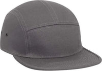 OTTO 151-1098 Superior Cotton Twill Square Flat Visor w/ Binding Trim 5 Panel Camper Hat - Charcoal Gray - Dark Gray