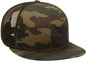 OTTO 153-1120 OTTO Snap Camouflage 6 Panel Mid Profile Mesh Back Trucker Snapback Cap - Dark Green Brown Dark Brown