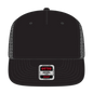 OTTO 154-1124 ’OTTO Snap’ 5 Panel Pro Style Mesh Back Trucker Snapback Cap - Black - Black / 6 1/2’’ - 7 5/8’’