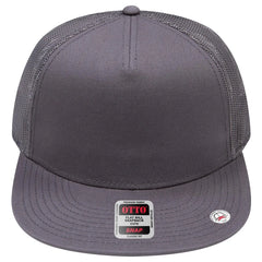 OTTO 154-1124 ’OTTO Snap’ 5 Panel Pro Style Mesh Back Trucker Snapback Cap - Char. Gray - Char. Gray / 6 1/2’’ - 7 5/8’’