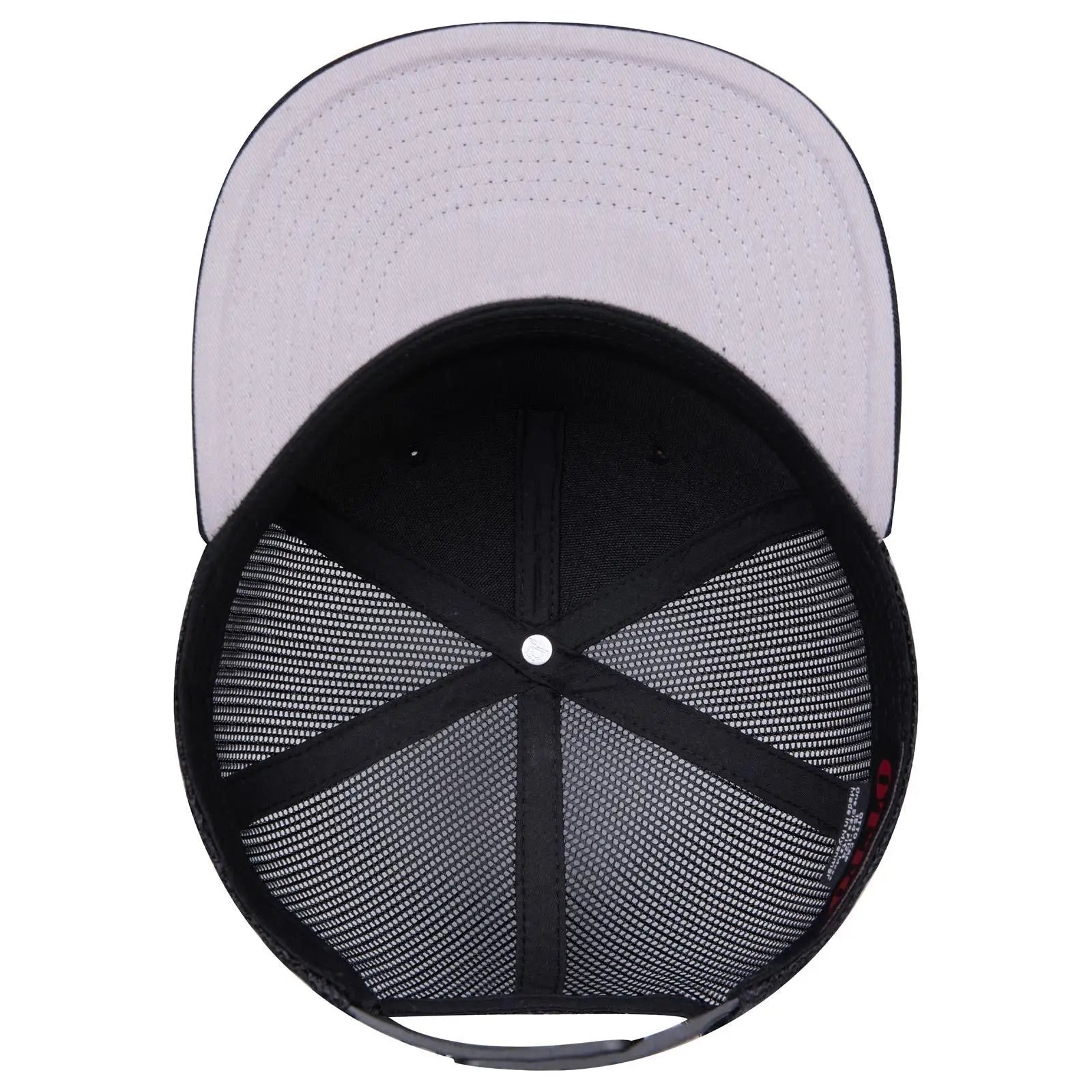 OTTO 154-1124 ’OTTO Snap’ 5 Panel Pro Style Mesh Back Trucker Snapback Cap - Black - Black / 6 1/2’’ - 7 5/8’’