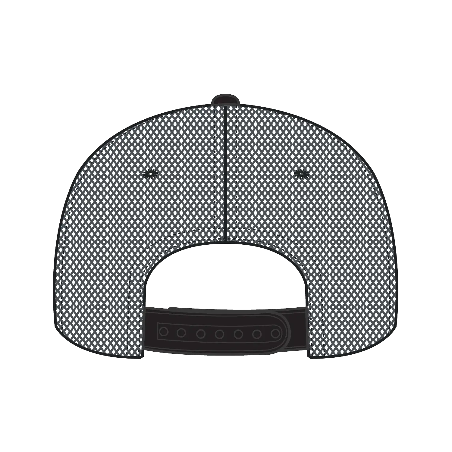 OTTO 154-1124 ’OTTO Snap’ 5 Panel Pro Style Mesh Back Trucker Snapback Cap - Blk/Ch.Gry/Ch.Gry - Blk/Ch.Gry/Ch.Gry / 6