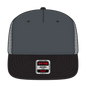 OTTO 154-1124 ’OTTO Snap’ 5 Panel Pro Style Mesh Back Trucker Snapback Cap - Blk/Ch.Gry/Ch.Gry - Blk/Ch.Gry/Ch.Gry / 6