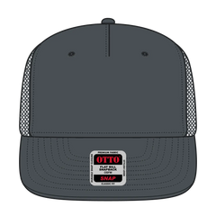 OTTO 154-1124 ’OTTO Snap’ 5 Panel Pro Style Mesh Back Trucker Snapback Cap - Char. Gray - Char. Gray / 6 1/2’’ - 7 5/8’’