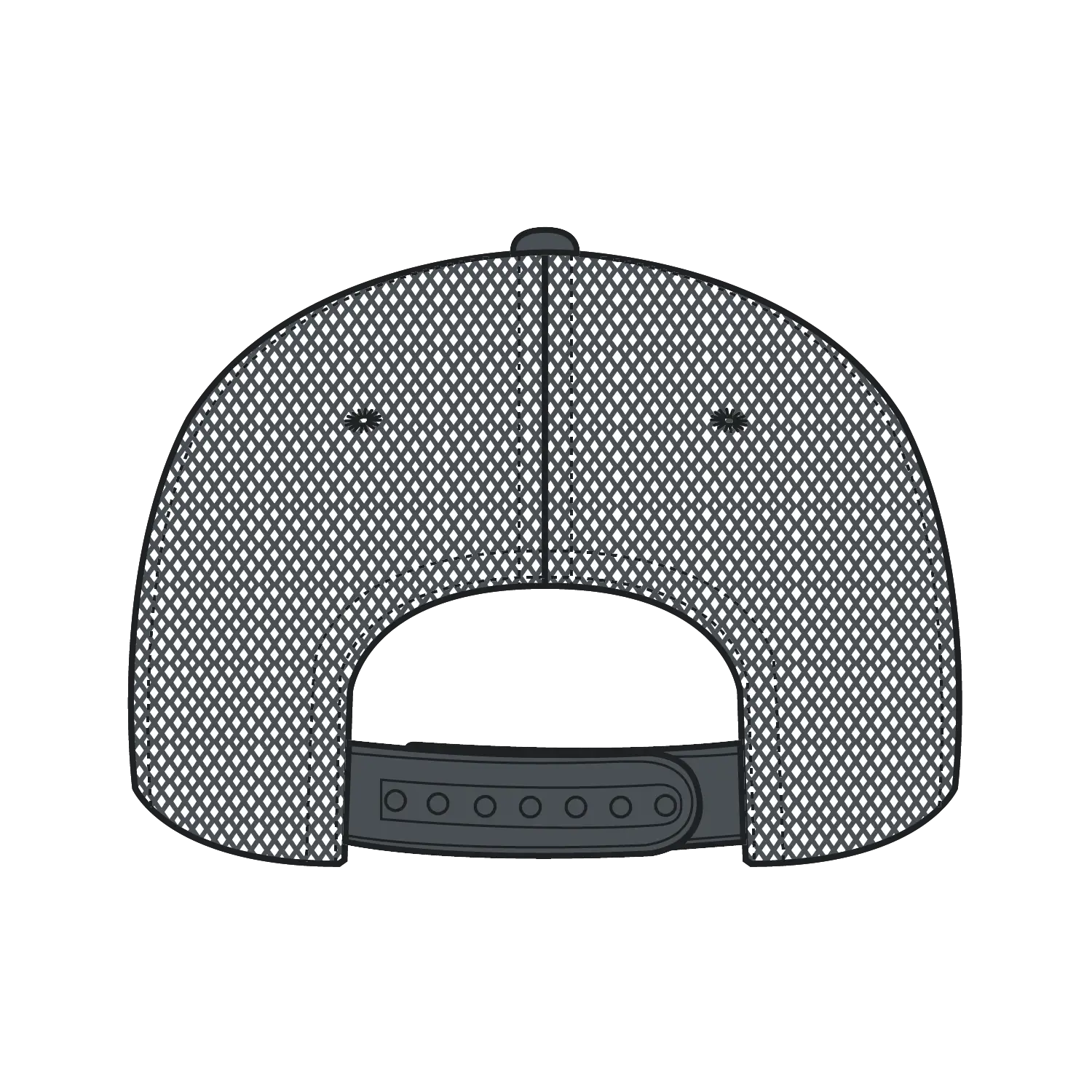 OTTO 154-1124 ’OTTO Snap’ 5 Panel Pro Style Mesh Back Trucker Snapback Cap - Char. Gray - Char. Gray / 6 1/2’’ - 7 5/8’’