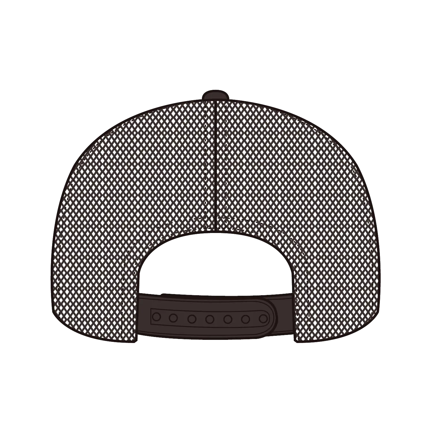 OTTO 154-1174 ’OTTO Snap’ 5 Panel Pro Style Mesh Back Trucker Snapback Cap - D.Brn/Cork/D.Brn - D.Brn/Cork/D.Brn / 7