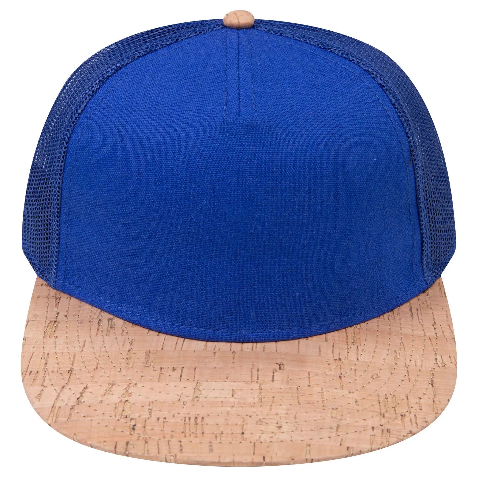 OTTO 154-1174 ’OTTO Snap’ 5 Panel Pro Style Mesh Back Trucker Snapback Cap - Cork/Ryl - Cork/Ryl / 7 3/8’’ - 7 5/8’’
