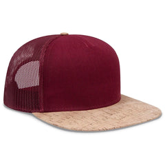 OTTO 154-1174 ’OTTO Snap’ 5 Panel Pro Style Mesh Back Trucker Snapback Cap - Cork/Bg Mrn - Cork/Bg Mrn / 7 3/8’’ - 7