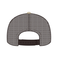 OTTO 154-1174 ’OTTO Snap’ 5 Panel Pro Style Mesh Back Trucker Snapback Cap - Cork/Brn - Cork/Brn / 7 3/8’’ - 7 5/8’’