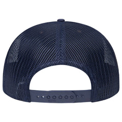 OTTO 154-1174 ’OTTO Snap’ 5 Panel Pro Style Mesh Back Trucker Snapback Cap - Nvy/Cork/Nvy - Nvy/Cork/Nvy / 7 3/8’’ - 7