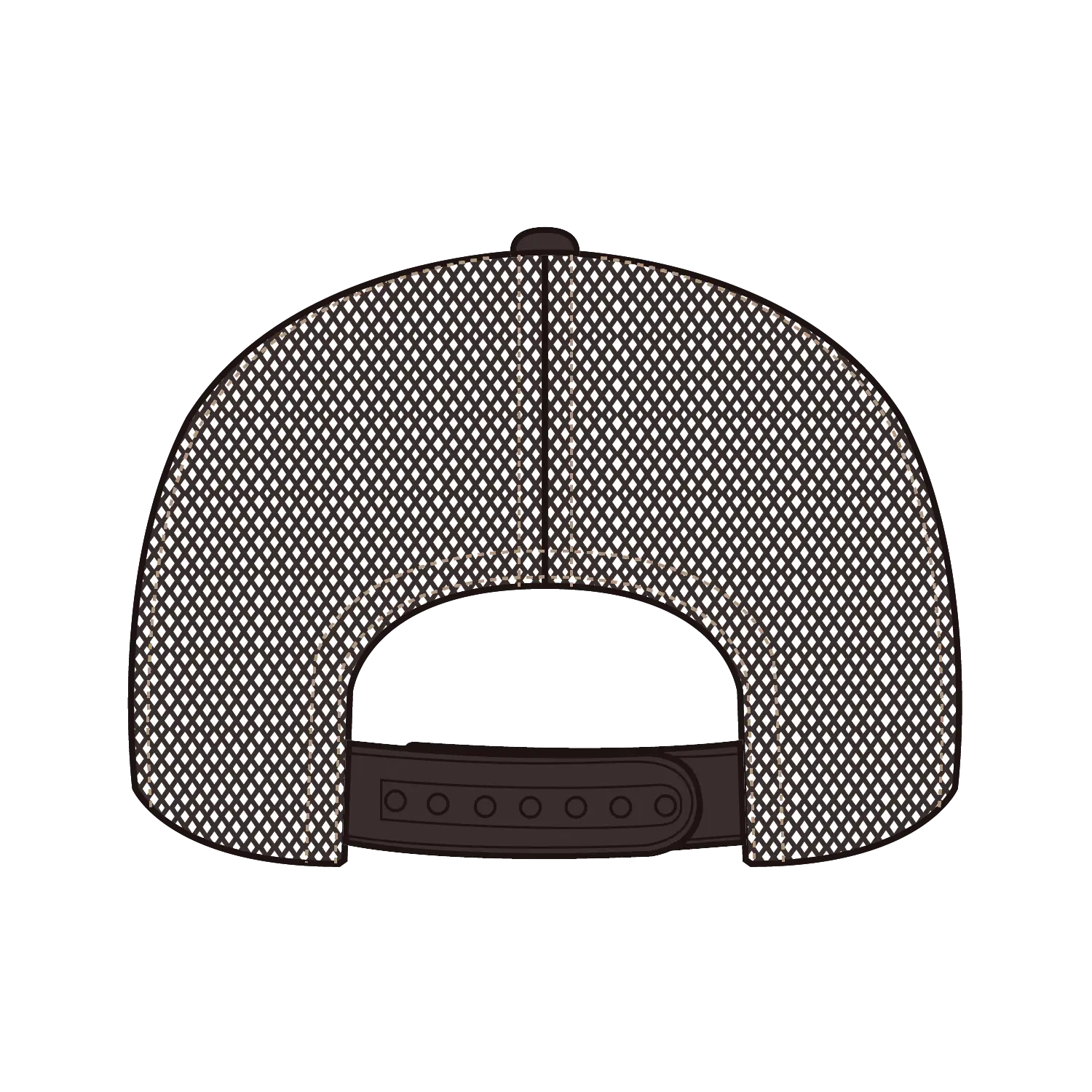 OTTO 154-1174 ’OTTO Snap’ 5 Panel Pro Style Mesh Back Trucker Snapback Cap - D.Brn/Cork/D.Brn - D.Brn/Cork/D.Brn / 7