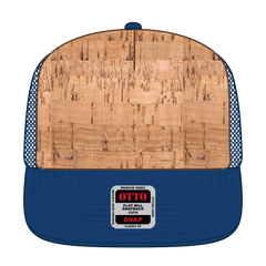 OTTO 154-1174 ’OTTO Snap’ 5 Panel Pro Style Mesh Back Trucker Snapback Cap - Ryl/Crk/Ryl - Ryl/Crk/Ryl / 7 3/8’’ - 7