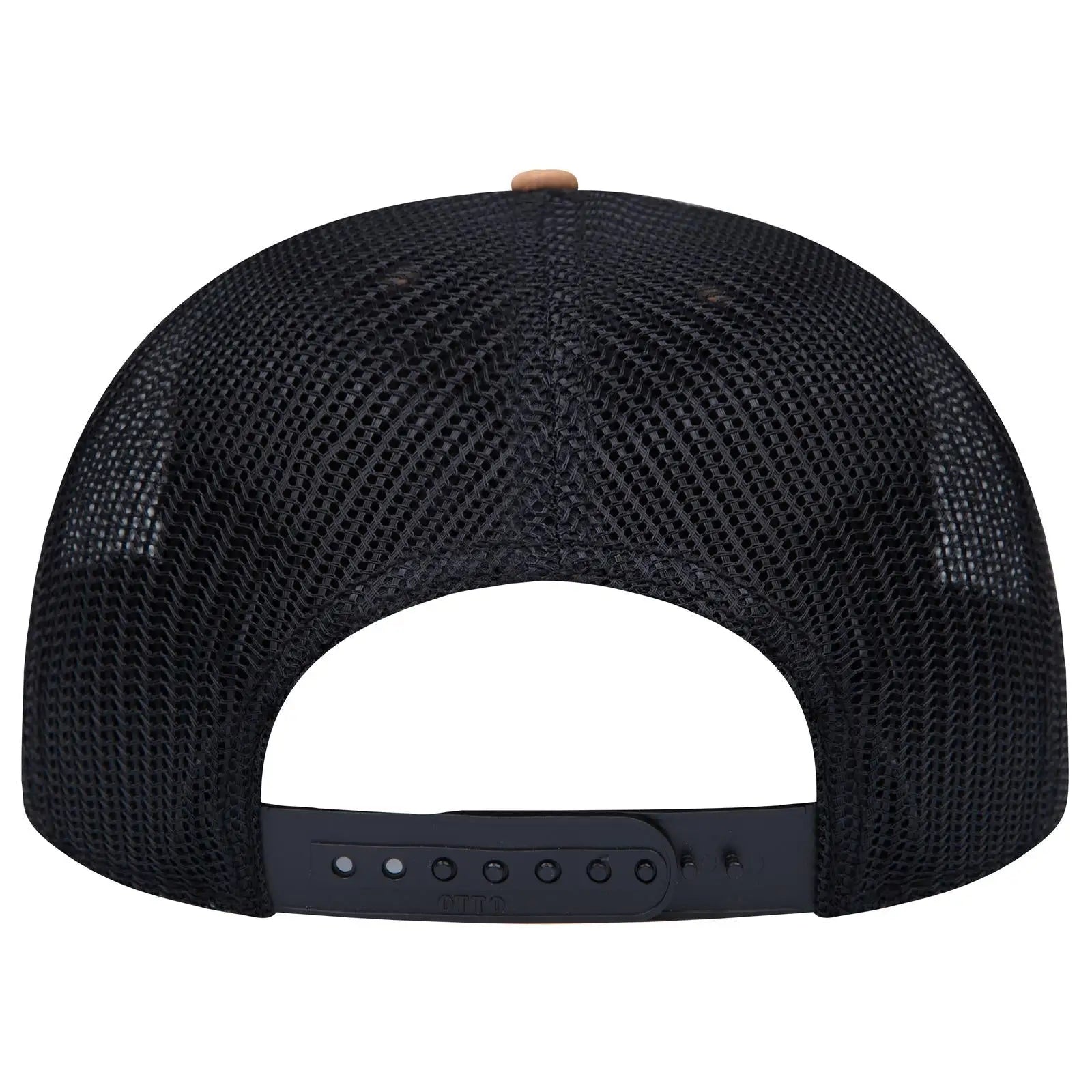 OTTO 154-1174 ’OTTO Snap’ 5 Panel Pro Style Mesh Back Trucker Snapback Cap - Cork/Blk - Cork/Blk / 7 3/8’’ - 7 5/8’’