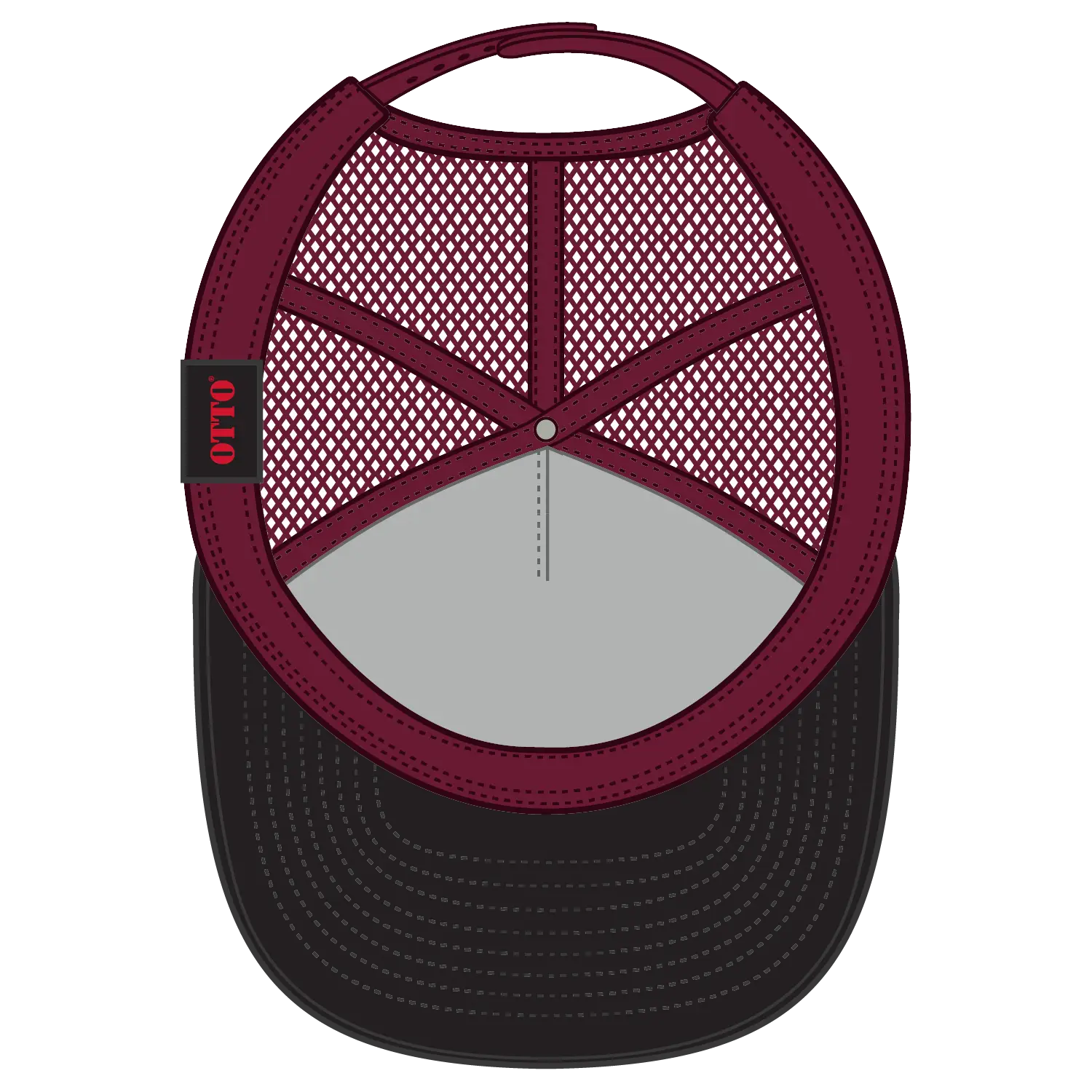 OTTO 154-1174 ’OTTO Snap’ 5 Panel Pro Style Mesh Back Trucker Snapback Cap - Cork/Bg Mrn - Cork/Bg Mrn / 7 3/8’’ - 7